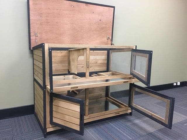 Somerzby Deluxe Double Rabbit Hutch open