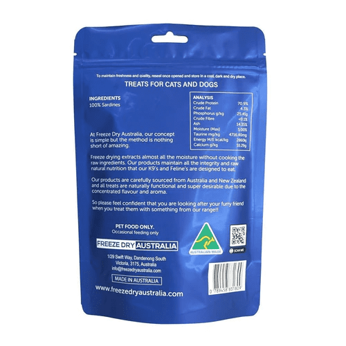 Raw Sardines 80g - Nutritional Information