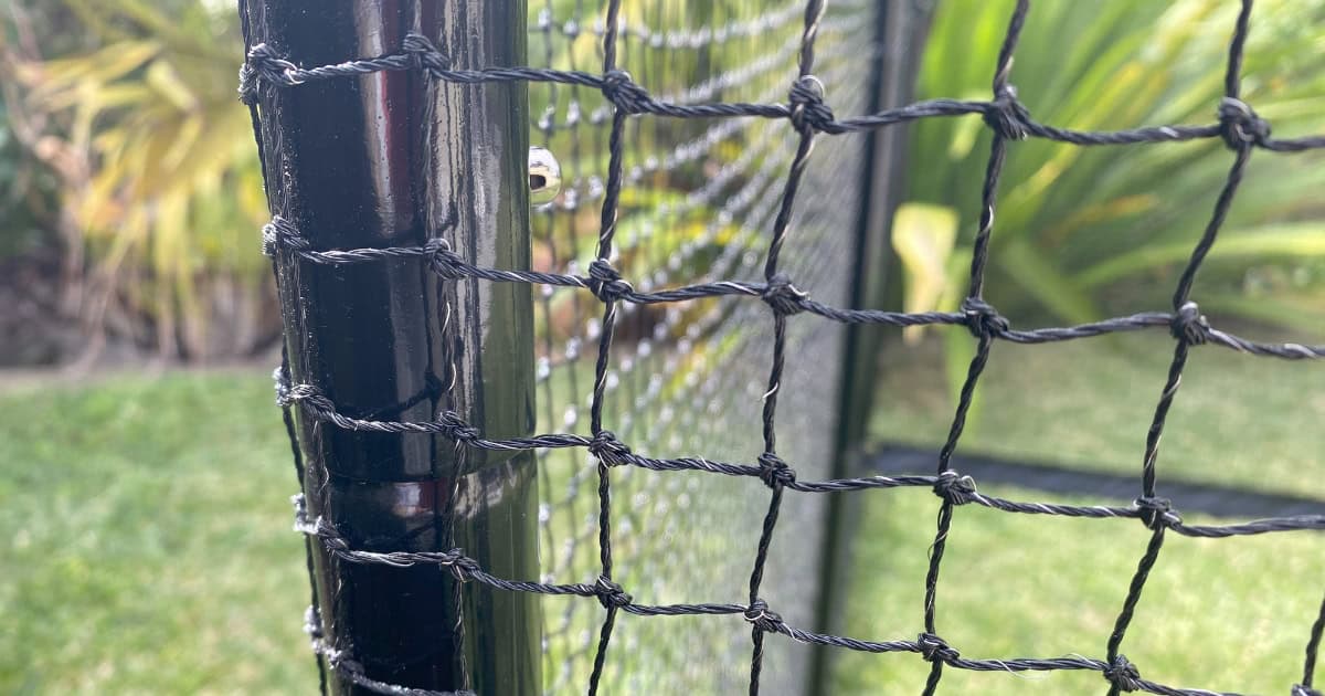 Close up of cat netting