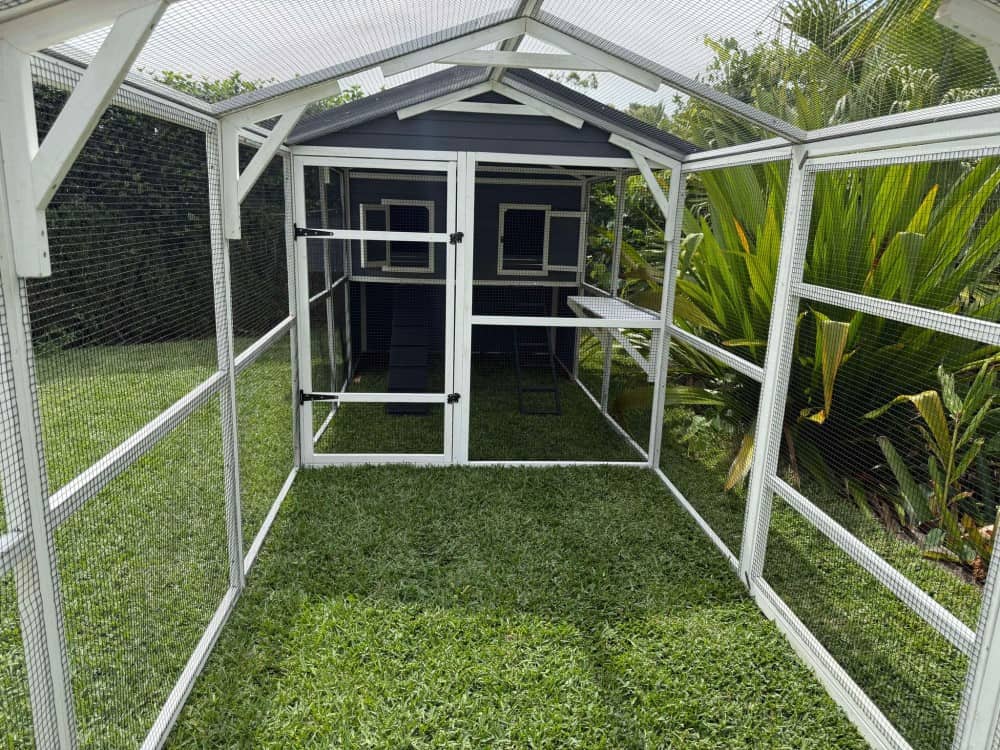 Grey Castle Chicken Coop and Run - Inside run