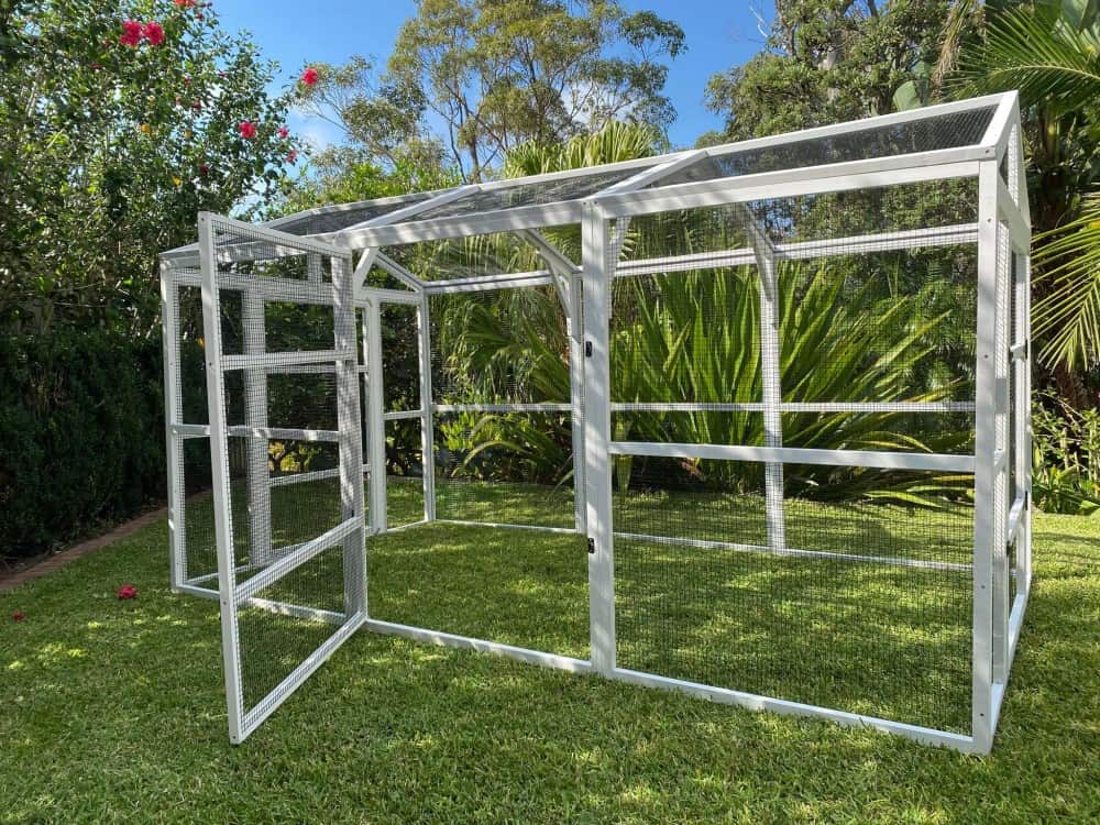 Castle Chicken Run - side view door open