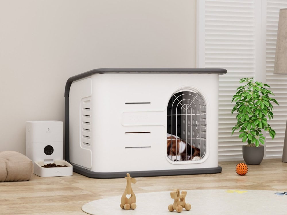 Poppy Kennel with puppy