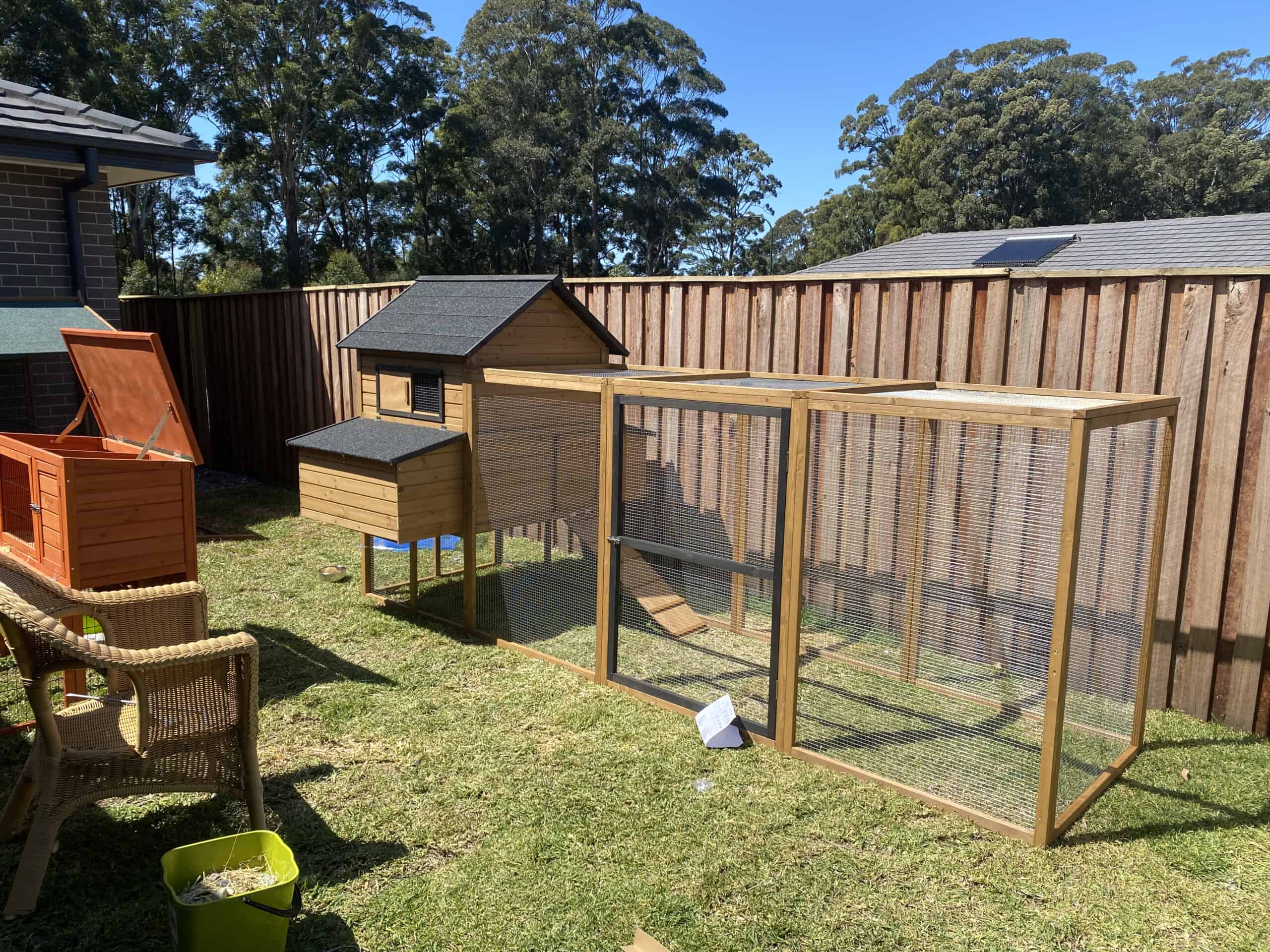 Cabana and Run in a customer's backyard