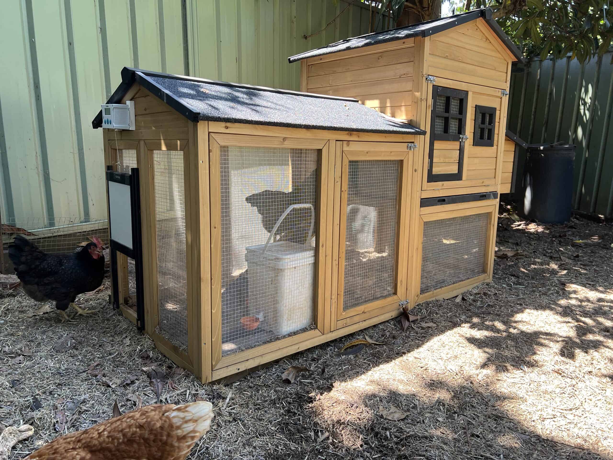 Deluxe Mansion Coop in a customer's backyard