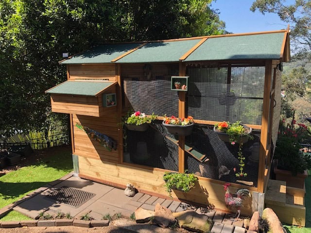 Homestead Coop in a customer's backyard